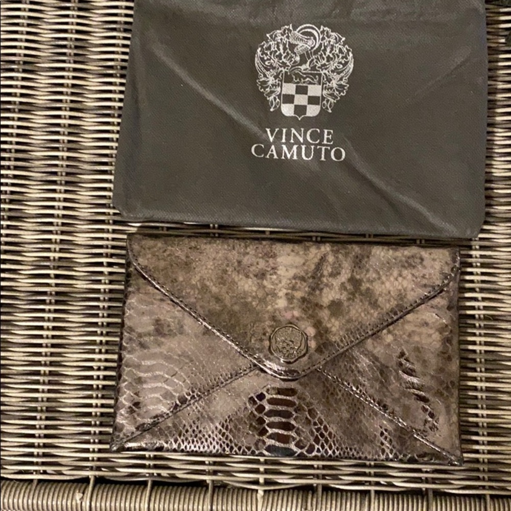 Vince Camuto new gunmetal mini clutch